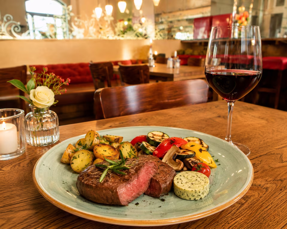 Saftiges Rinderfilet als Hauptgericht im Restaurant Matzbach in Kreuzberg